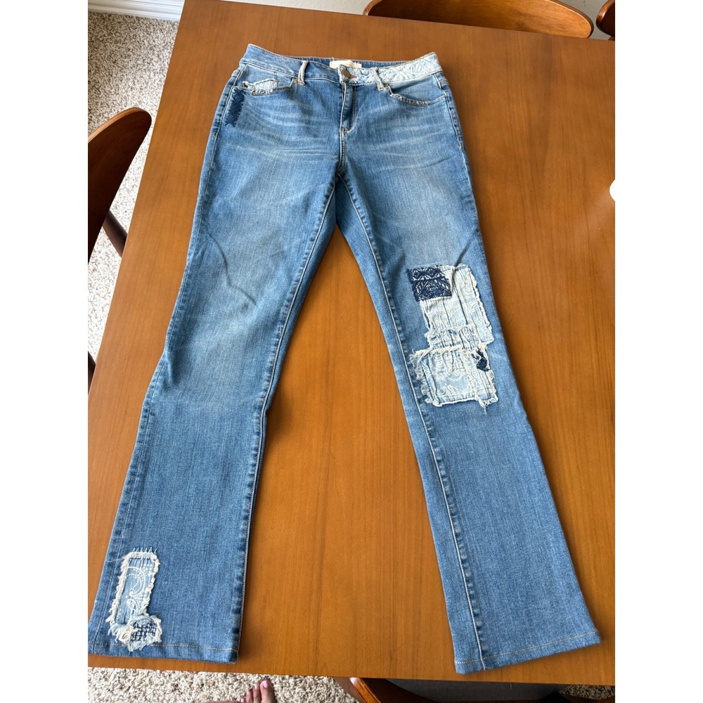 Sundance Magnolia Women's Jeans‎ Size 28 Denim Bootcut Blue Patchwork Design